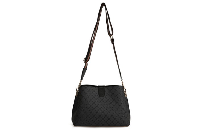 Lucky Bees Bolso Bandolera Gris y Negro Lucky Bees Bolso Bandolera Gris y Negro
